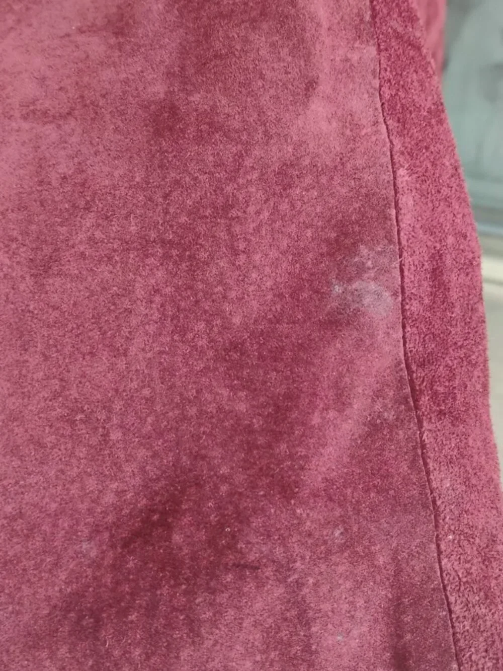Marquis of London Women’s Vintage Suede Burgundy Long Jacket Size 6-8 - Picture 10 of 14